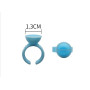 Кольцо голубое 1,3см с перегородкой (2) в Омске