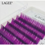 Цветные ресницы LAGEE отдельные длины, изгиб С, толщина 0.12, длина 9 мм, цвет фиолетовый в Омске