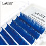 Цветные ресницы LAGEE отдельные длины, изгиб С, толщина 0.12, длина 9 мм, цвет синий в Омске