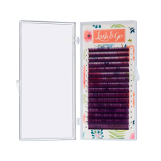 Цветные ресницы Lash&Go mix, цвет. фиолетовый, изгиб С, толщина 0.10, длина микс от 7 мм до 14 мм